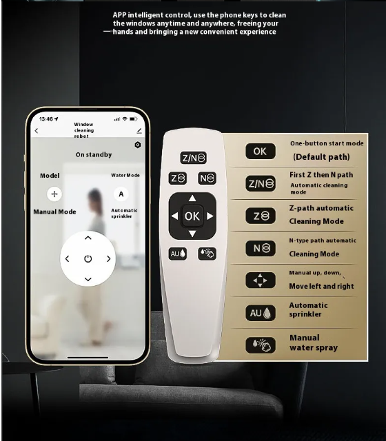 Zenvorya Pro – Intelligenter Fensterputzroboter mit Doppelsprühsystem und Bluetooth